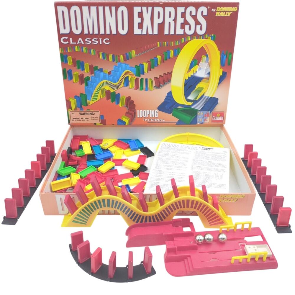 Domino Express Classic Goliath Domino Rally Game 1-8 Players Ages 6+ Plastic
